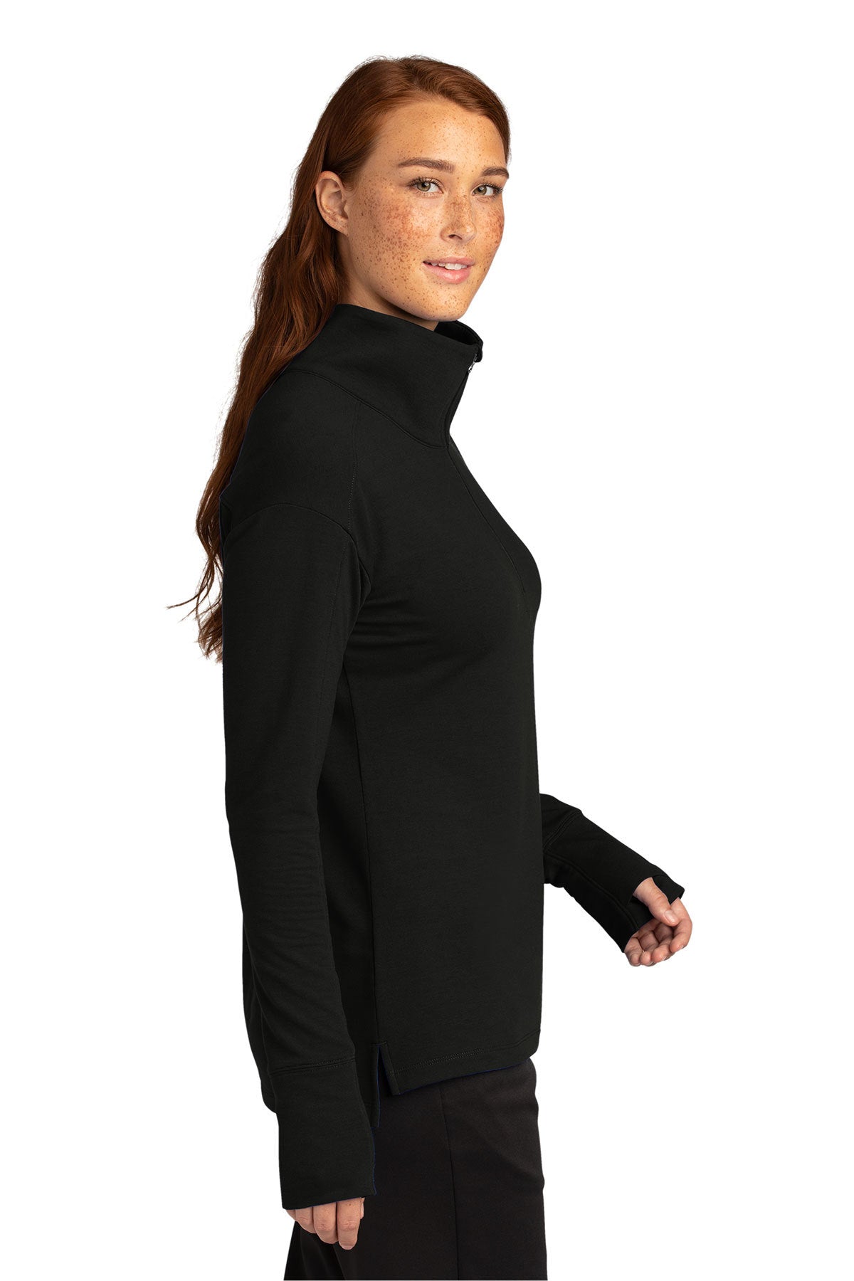 Ladies Sport-Wick Flex Fleece 1/4-Zip / Black / VB United