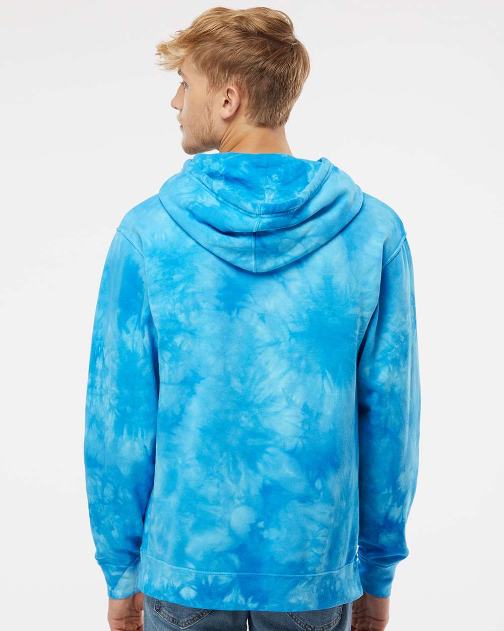 Midweight Tie-Dyed Hooded Sweatshirt / Tie Dye Aqua / VB United