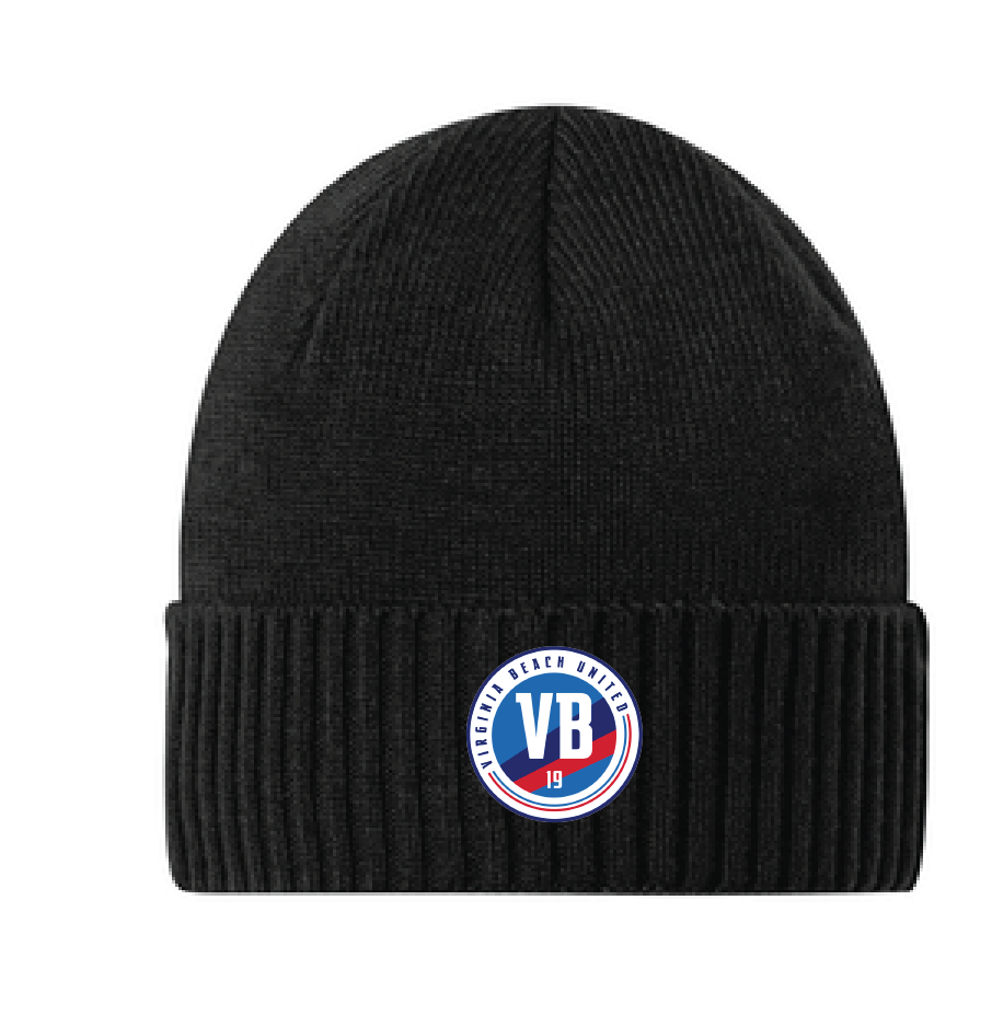 Rib Knit Cuff Beanie / Black / VB United