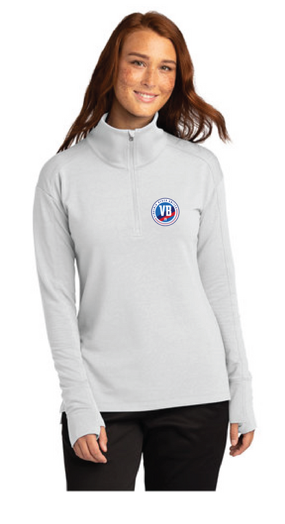 Ladies Sport-Wick Flex Fleece 1/4-Zip / White / VB United