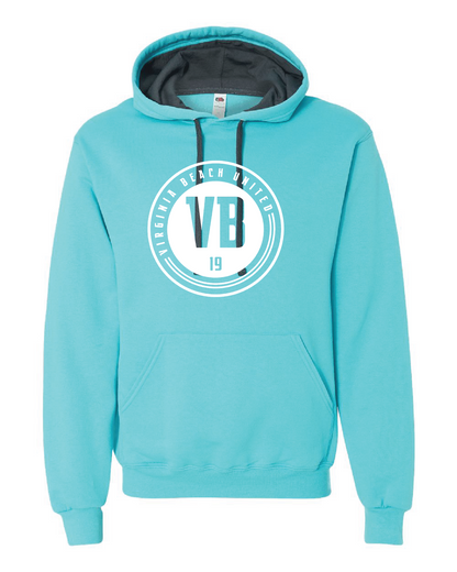 Sofspun Hooded Sweatshirt / Caribbean Blue Heather / VB United