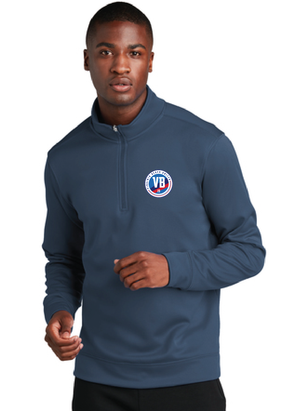 Slub Fleece 1/4-Zip Pullover / Slate Grey / VB United