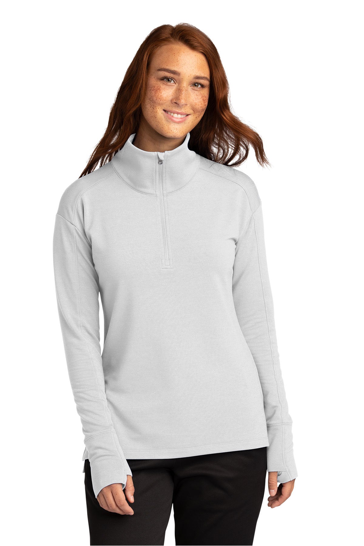 Ladies Sport-Wick Flex Fleece 1/4-Zip / White / VB United