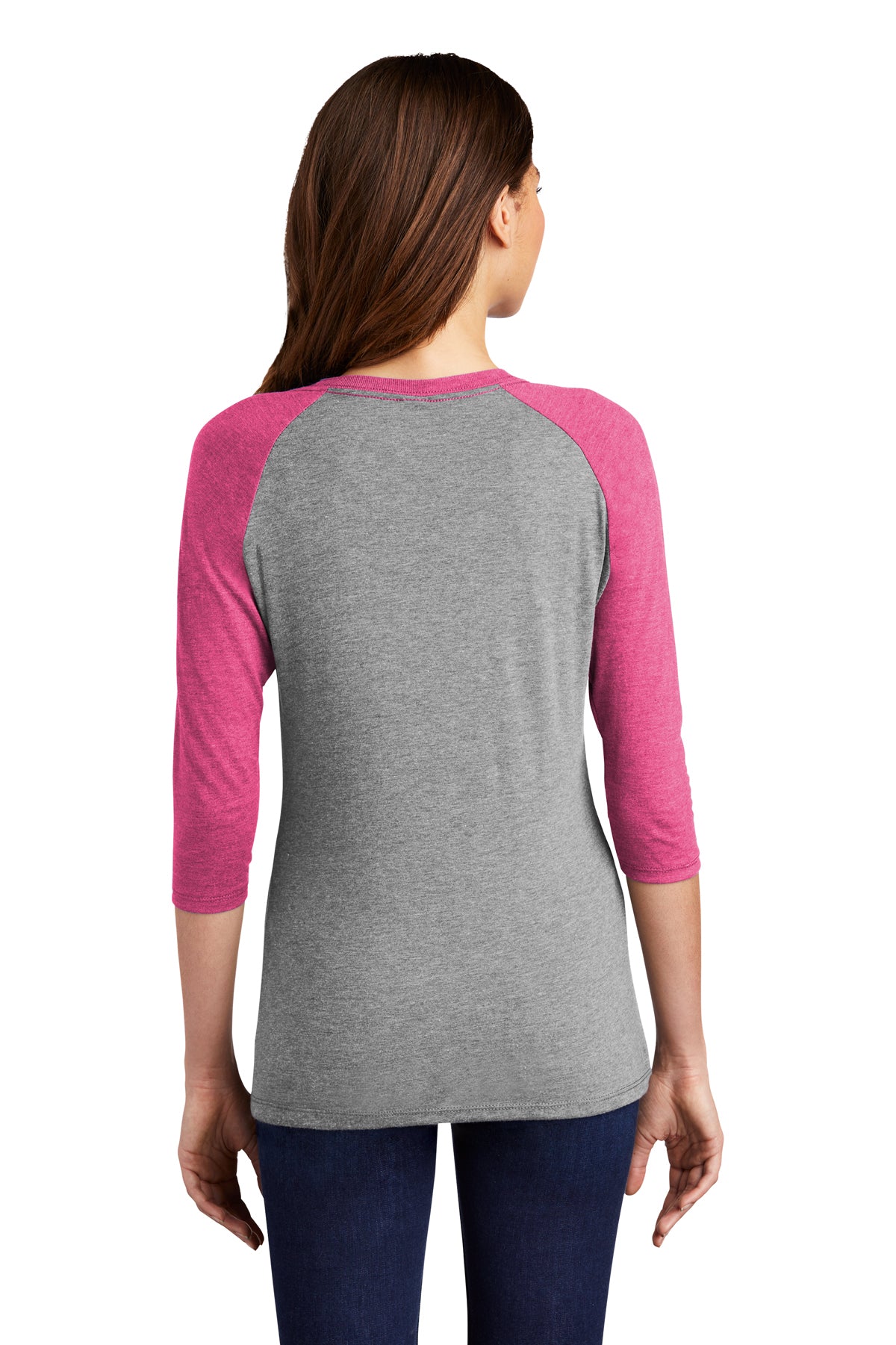 Women’s Perfect Tri 3/4-Sleeve Raglan / Fuchsia Frost / VB United