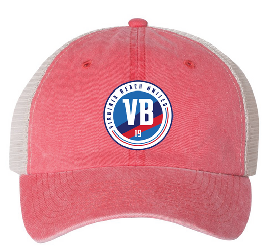 Pigment-Dyed Trucker Cap / Red / VB United